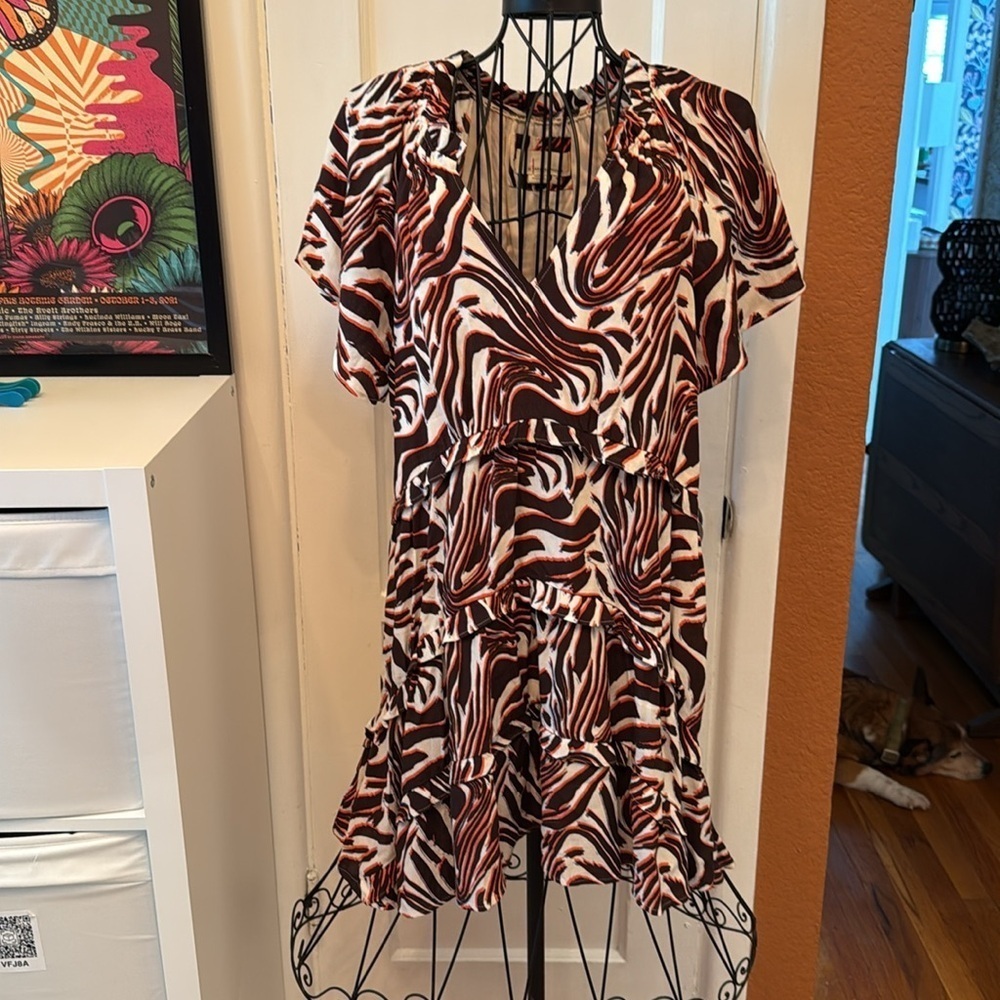 Anthropologie Robin Tiered Mini Dress-Sz S